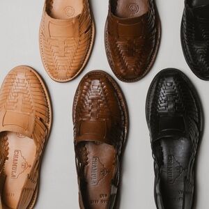 Gorgeous Chamula black handmade leather sandals